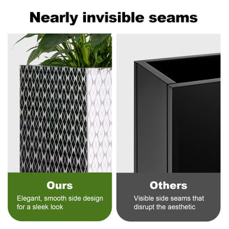 Luxury Tall Square Stainless Steel Decorative Planter 30