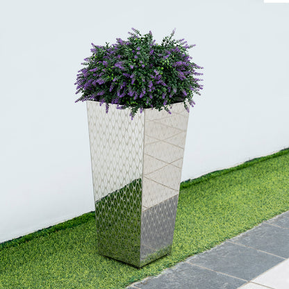Tall_Tapered_Mirror_Plant_Pots_with_plants_by_Artigwall