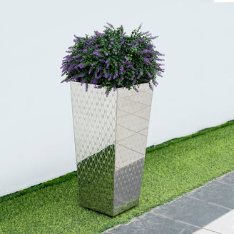 Tall_Tapered_Mirror_Plant_Pots_with_plants_by_Artigwall