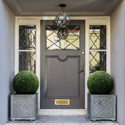 faux topiary boxwood ball for porch