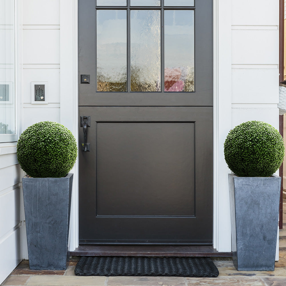 faux boxwood ball for porch