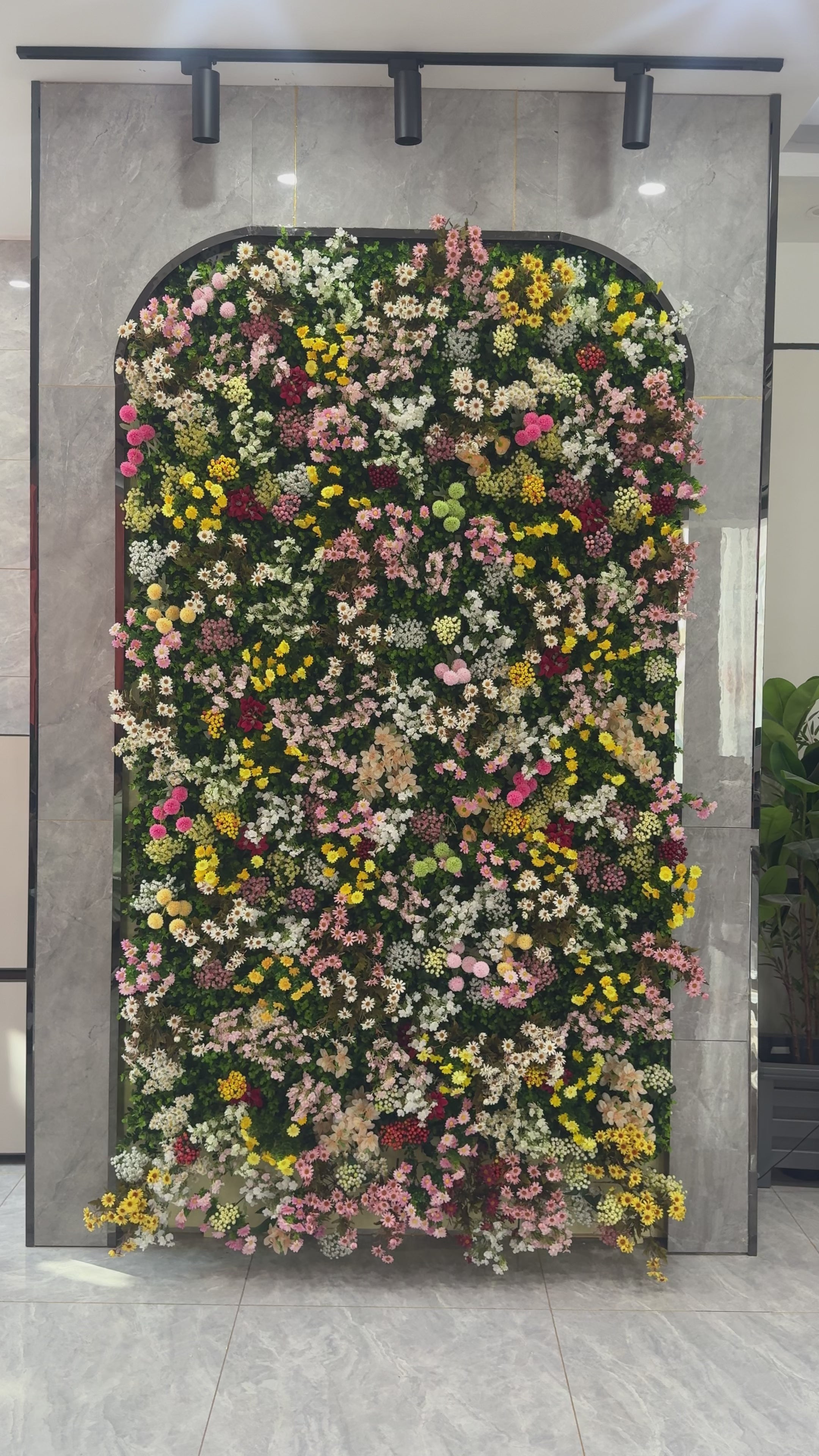 artificial flower wall backdrop