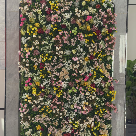 artificial flower wall backdrop