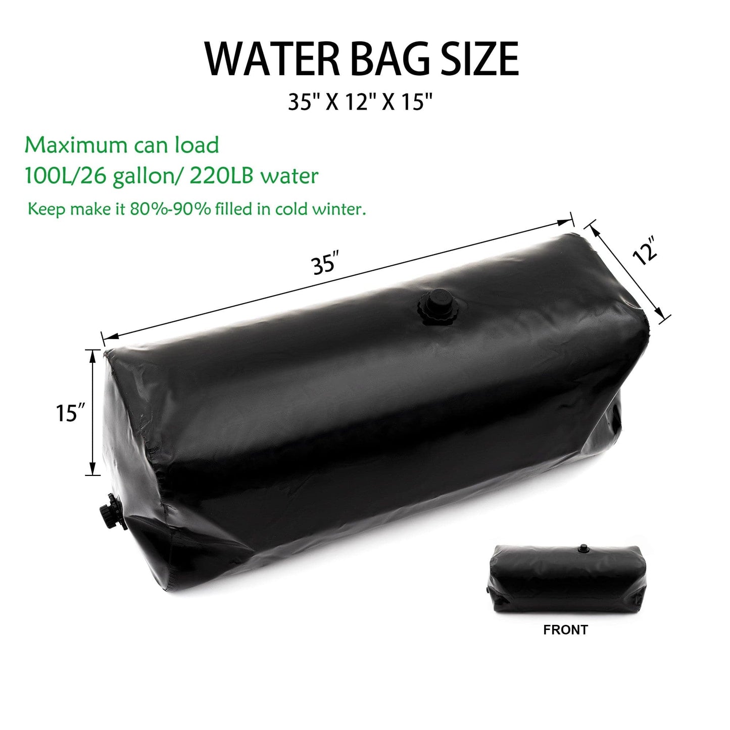 Artigwall® Water Bag For Add-Weight to the Boxwood Hedge wall 100 L