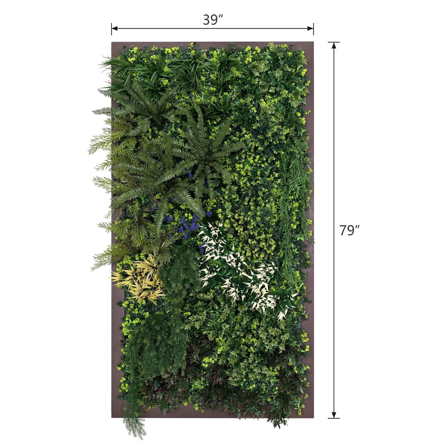 artificial plant wall with frame dimension