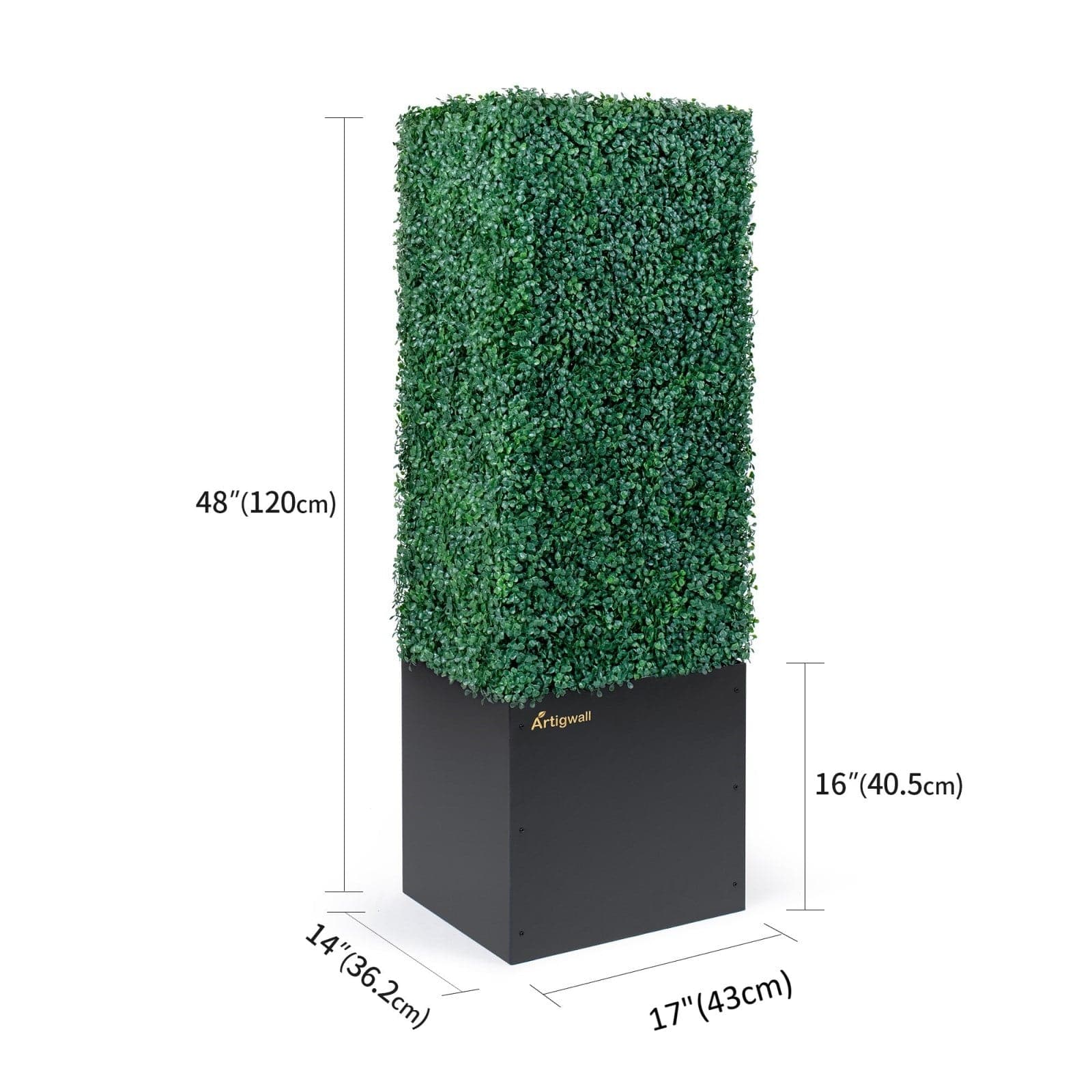 48in artificial boxwood topiary tree by Artigwall