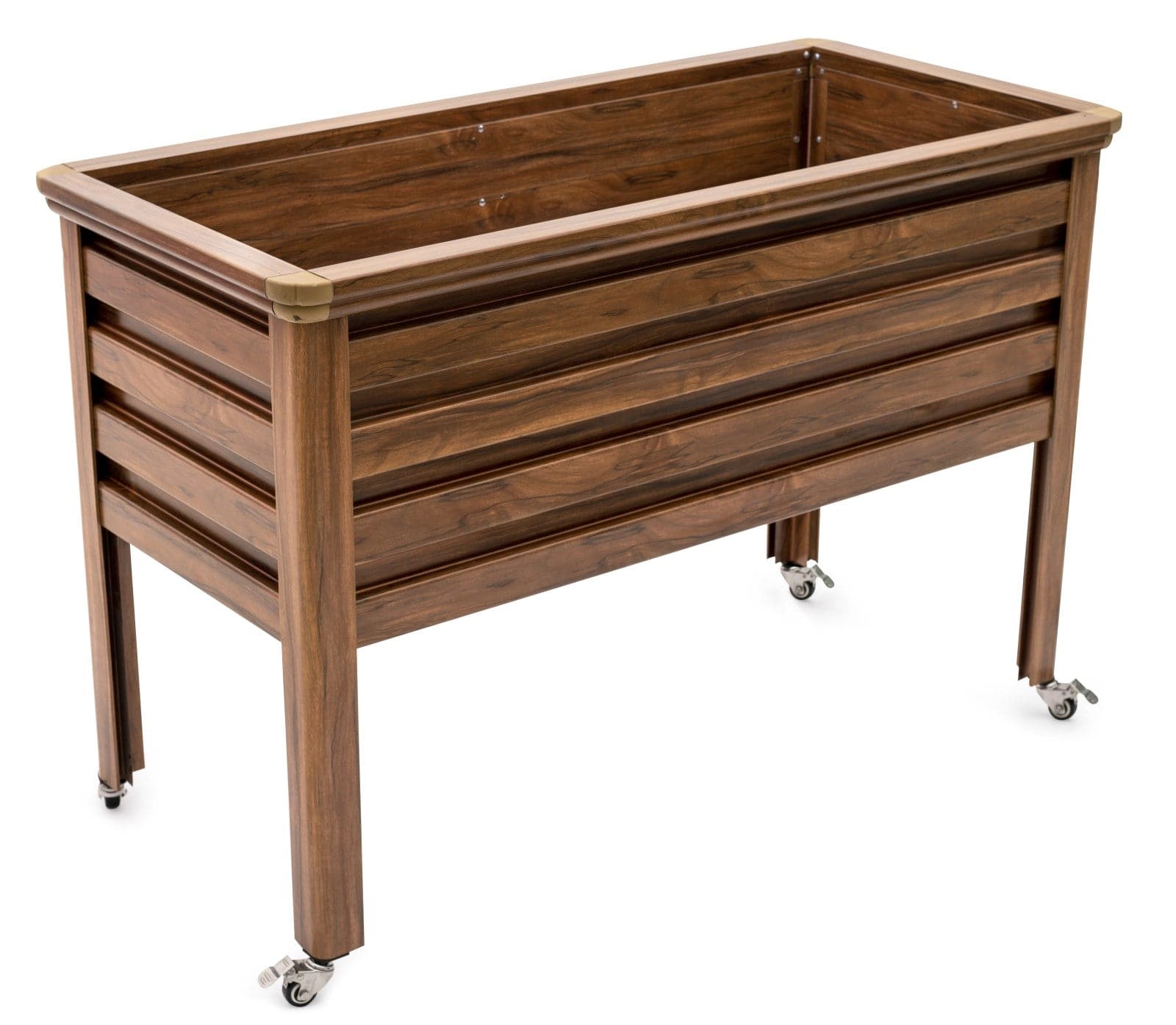 wood-like  aluminum raised garden bed