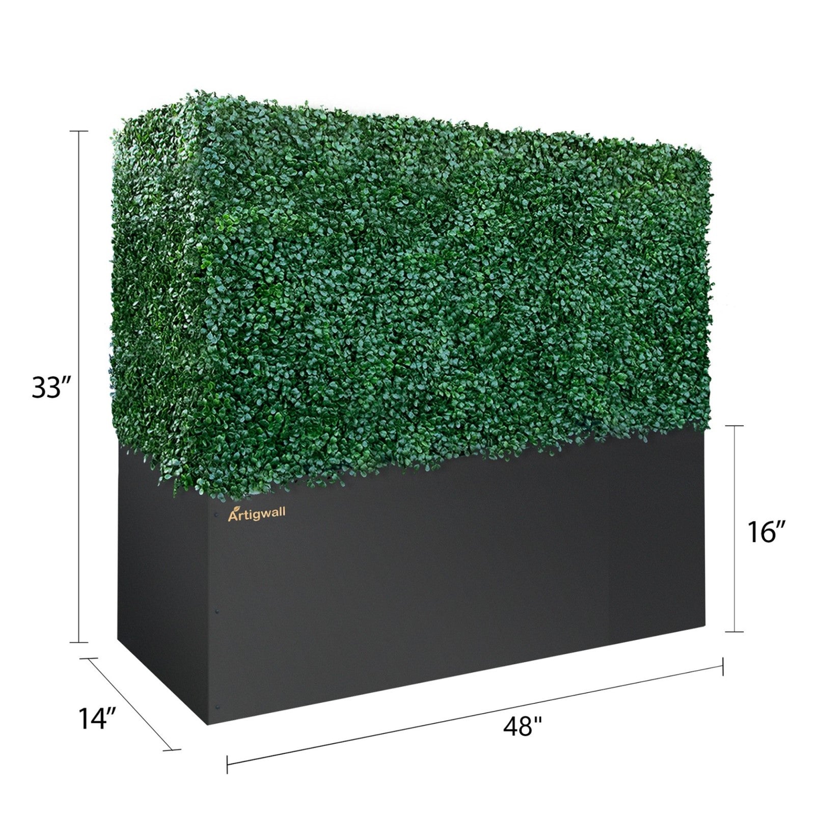 33 inches hedge wall